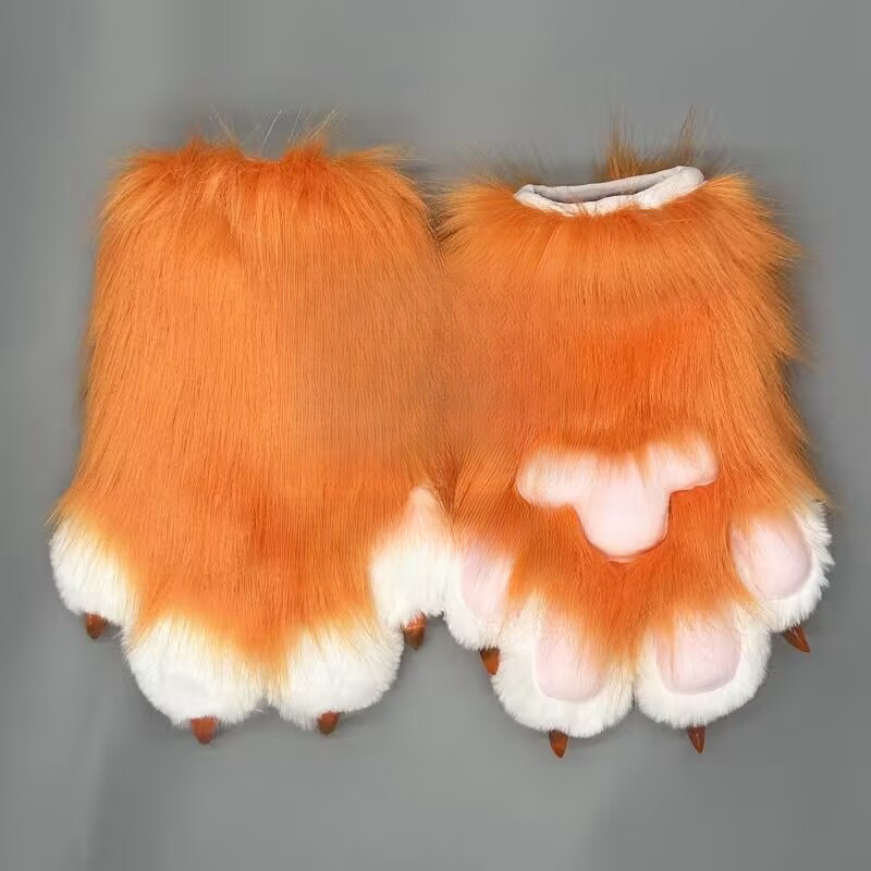 Kig fursuit kigurumi peludo animal garras unhas luvas cosplay traje wearable peludo animal pata cosplay adereços
