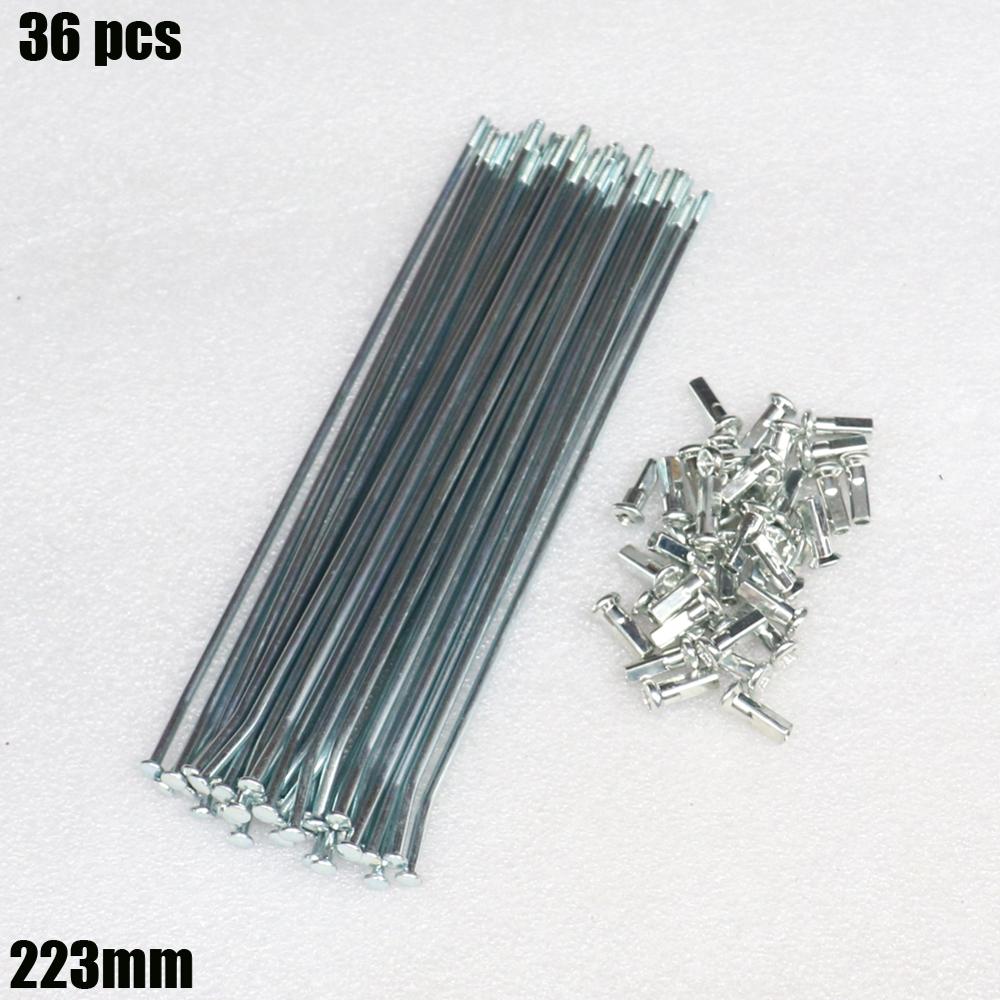 36 pcs 200-245 mm 8G spokes 4mm width spokes bend For electric bicycle bike motorcycle radios for motorcycle and child bike: 223mm