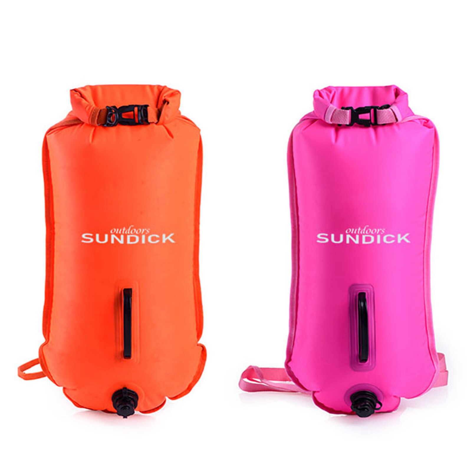 Schwimmen Boje &Ampere; Packsack Für Schwimmer Drei-schicht Doppel-airbag Wasserdichte Lagerung Tasche Für draussen Schwimmen Strand Schnorcheln Rafting
