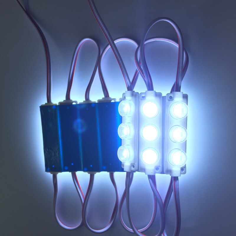 Super bright LED module DC12V waterproof 3LEDs Cold White led Module with lens ,Good heat dissipation