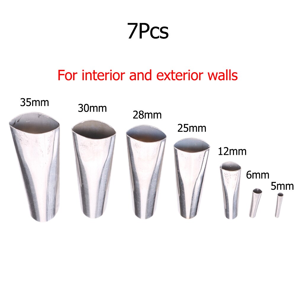 5-35mm Silicone Caulk Nozzle Applicator Caulking Finisher Glue Sealant Stainless Steel Finishing Tool Kitchen Bathroom Sink: B---7PCS