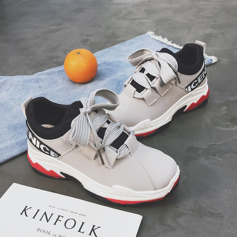 Sportskor för kvinnor ulzzang dragkedja bantningsskor kvinna fitness kvinnliga studenter badmintonskor sneakers