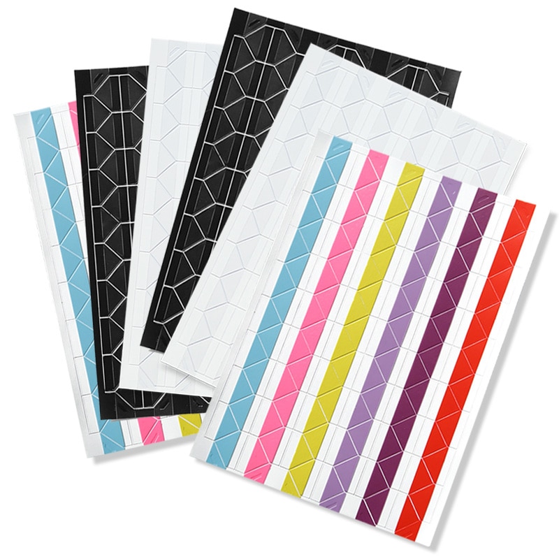 612 kpl/erä  (6 arkkia) tee itse värikäs valokuvakulmatarra leikekirjapaperi valokuva-albumikehys kuvakoristelu pvc-tarrat