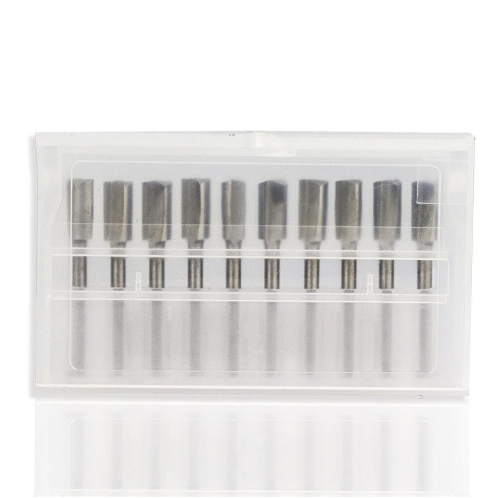 10Pcs 3mm Shank Wood Cutter Milling Wood Trimmer Cutter Fits Dremel Rotary Tool Wood Router Bits