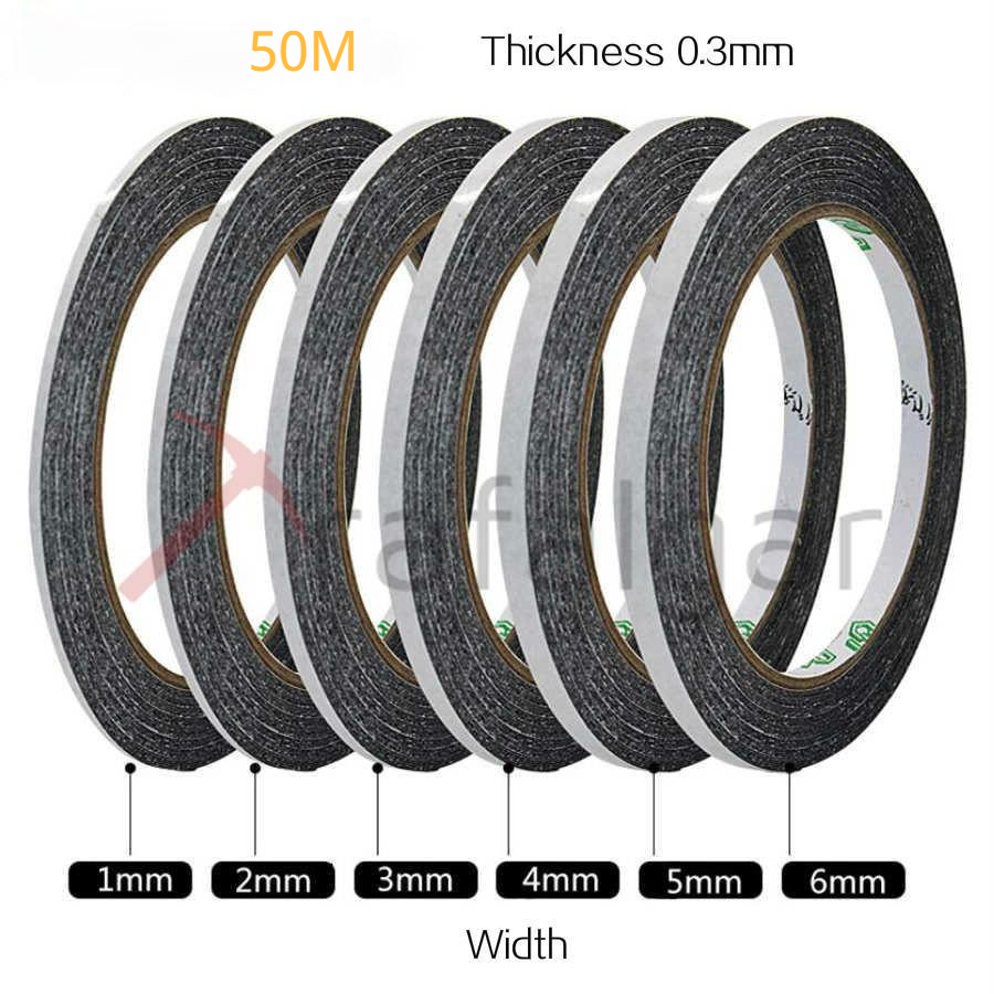 50M Double Side Phone Tape Black Sticker Double Sided Adhesive Tape Fix For Cellphone Touch Screen LCD Mobile Phone Repair Tape