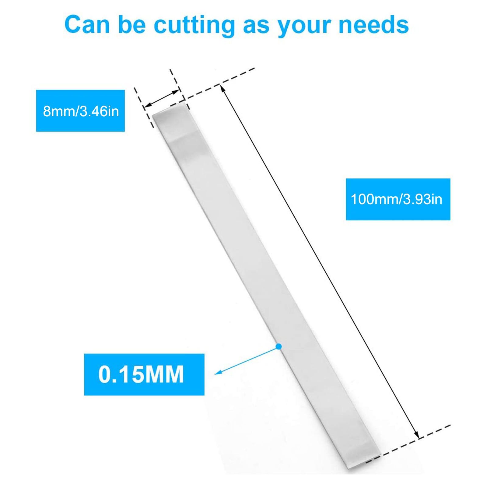 Nickel Soldering Tabs Nickel-plated Steel Strip Pure Nickel Belt 99.96% 0.15*6*50mm Corrosion Resistance 50pcs Pure Nickel Strip