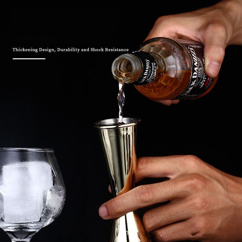 30 / 60 Ml 304 Rvs Dubbele Kop Maatbeker Curling Wijn Meten Wijn Onskop Schaal Oz Cup