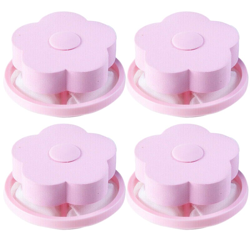 4pcs Washing Machine Filter Bag Mesh Hair Catcher Pouch Laundry Tool Floating