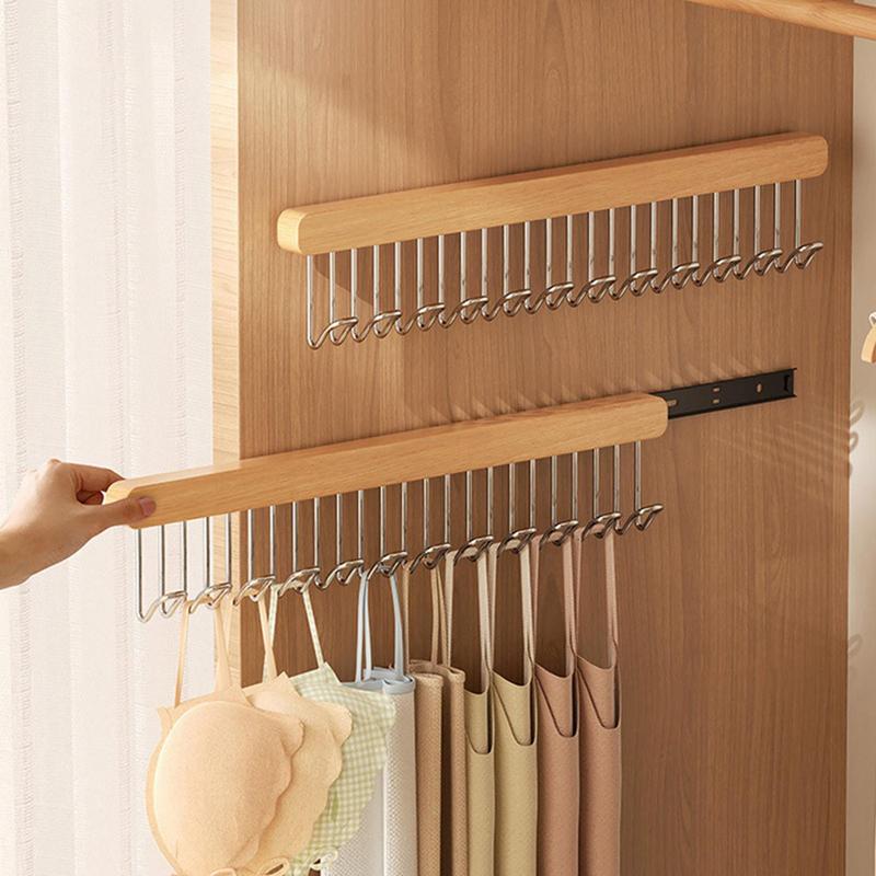 Barre de suspension pour placard, crochet coulissant multifonctionnel, support coulissant pour garde-robe, gain de place, tige de placard pour attaches, foulards