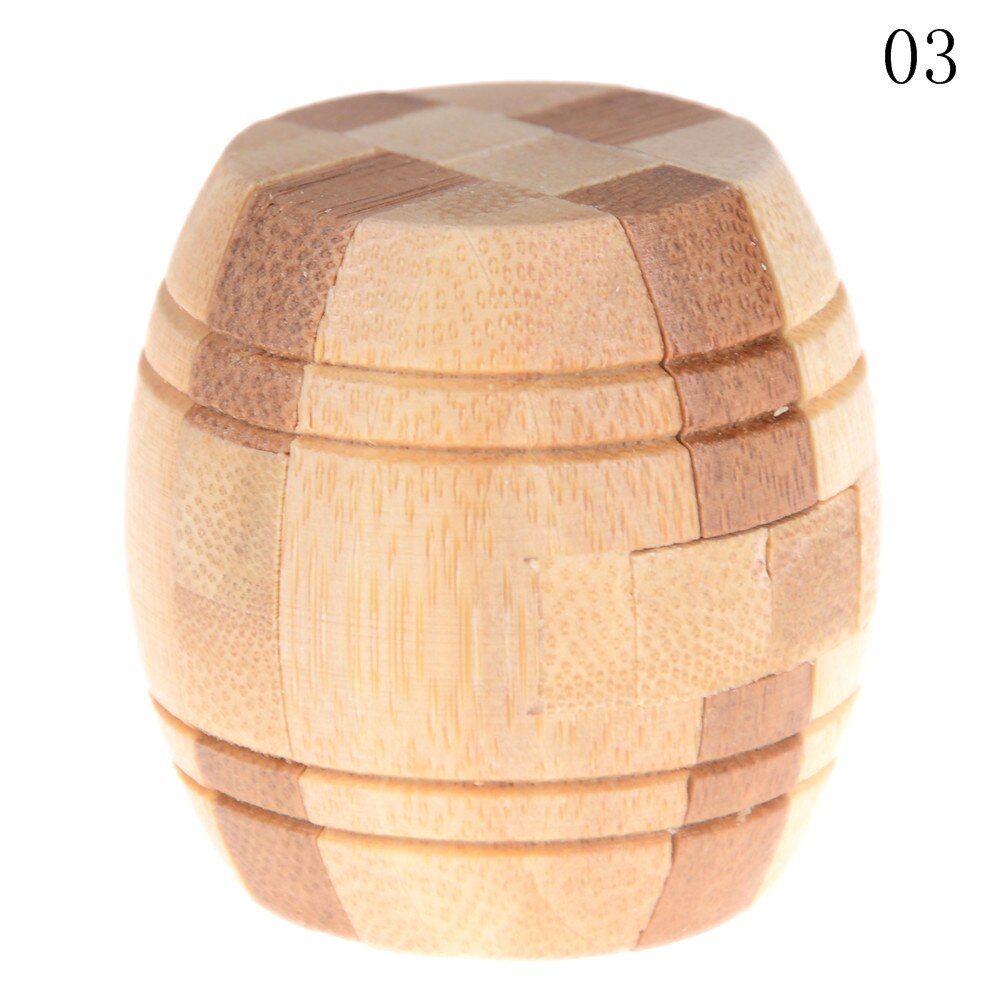 1PCS 3D Handmade Intellectual Brain Tease Game Puzzle Wooden Kong Ming Luban Lock Kids Children Toy: A3