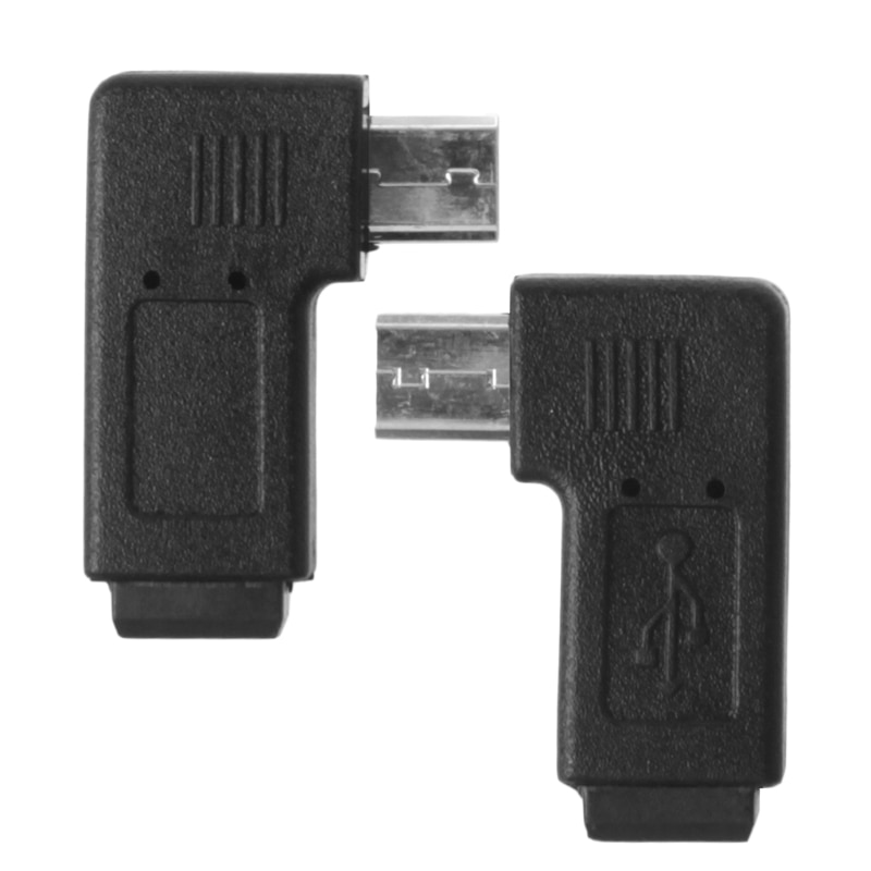 90 graden Links & Haaks Mini USB 5Pin Female Naar Micro USB Male Data Sync Adapter #221