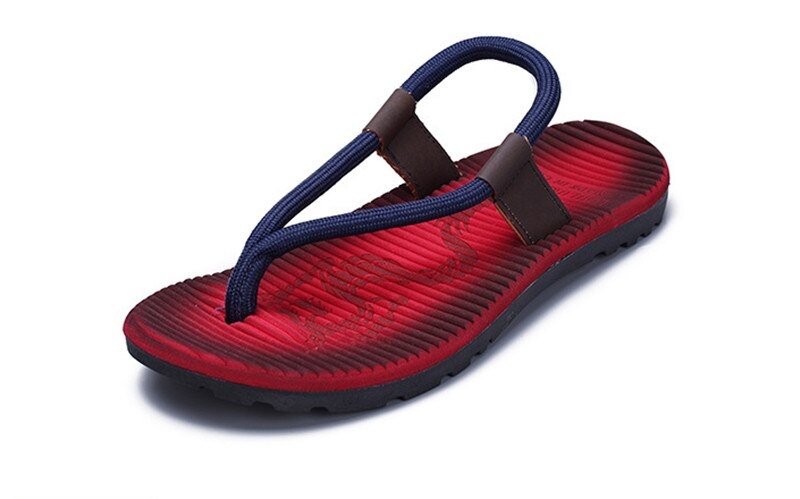 Flip Flops Men Slippers Toe Mens Shoes Camouflage Stripe Sandals Personality Massage Foot Beach Slipper