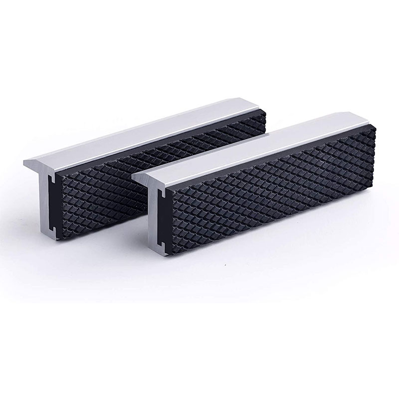 4 pouces étau mâchoires universel étau souple mâchoires tampons couvre, multi-usages protecteur pour tout étau en métal, 2 pièces, argent