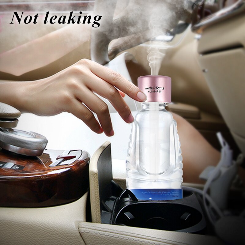 Mini Portable Car USB Humidifier Cowboy Hat Small Bottle Cap Universal Auto Atomizer