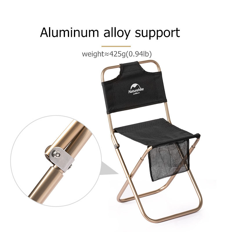 Naturehike campingstol udendørs fiskestol ryglæn picnic stol bærbar aluminium folde letvægts høj ryg strandstol