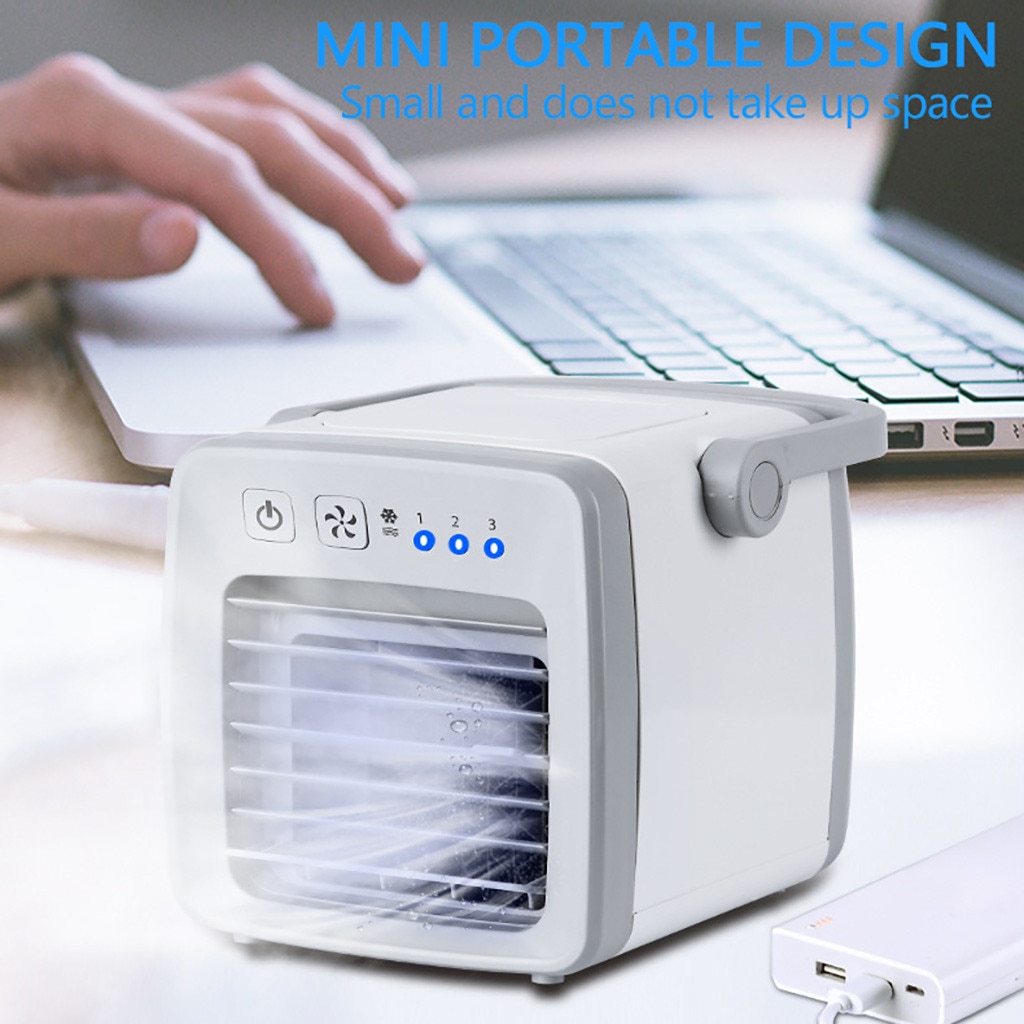 Mini Portable Air Conditioner Personal Space Air Cooler 3-in-1 Portable Mini Cooler Multi-function Humidifier & Purifier