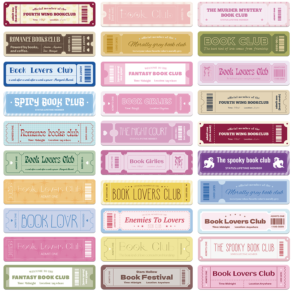 30pcs book lovers bookmarks literary students reading books marking office supplies decoration DIY handbook material: Default Title