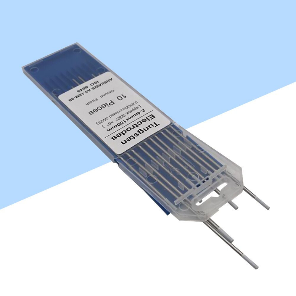 10 uds/1 bolsa TIG electrodos de tungsteno de soldadura 0.8% zirconiado WZ8 electrodos de tungsteno varillas de soldadura (1,0 MM x 150MM): Silver 7