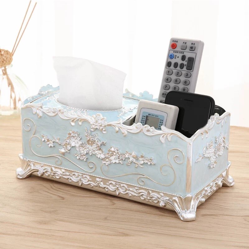 Boîte à mouchoirs en acrylique, porte-serviettes universel de luxe européen et , décoration d'hôtel, maison, bureau, KTV: Rouge