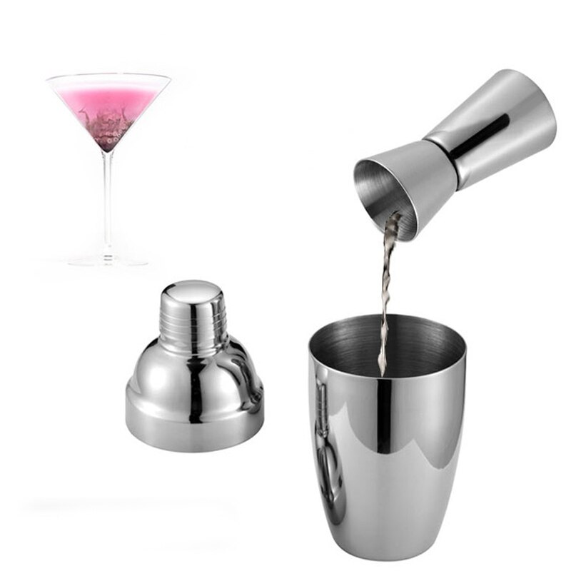 Stainless-Steel 1-12-Piece Cocktail Shaker and Bar Tool Set With Cocktail Stand and Drink Recipe
