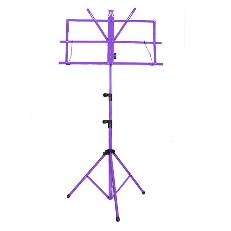 Opvouwbare Muziek Vel Statief Stand Metal Muziek Stand Houder met Waterdichte Draagtas 7 Kleuren Gitaar Onderdelen & Accessoires: Purple