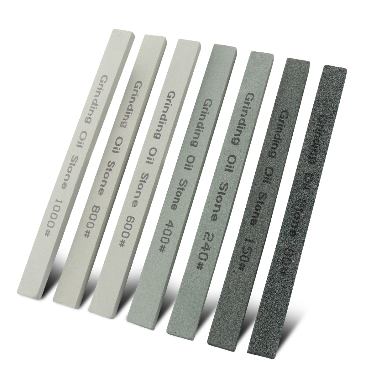 7 stks Slijpsteen Set Mes Slijpsteen Groen Siliciumcarbide Olie Steen Honing Steen 80 # 150 # 240 # 400 # 600 # 800 # 1000 #: Default Title