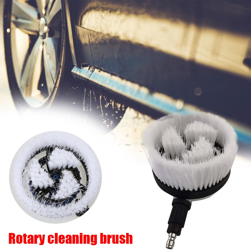 Rotating Cleanning Tool Window Brush Car Wash Pressure Washer Rotary Cleaning Brush with 1/4 Quick Connector Male