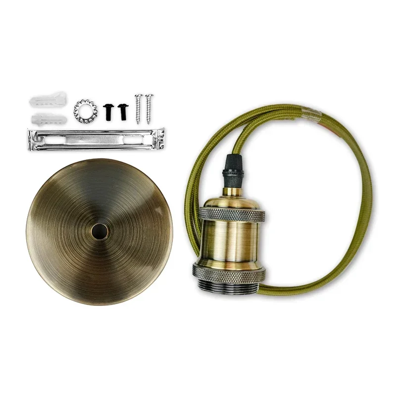 Base de iluminación colgante Edison Vintage E27 E26, soporte de lámpara con casquillo de tornillo de iluminación Retro, decoración Industrial para interiores, soporte de lámpara de fijación: Rosa / 2G11