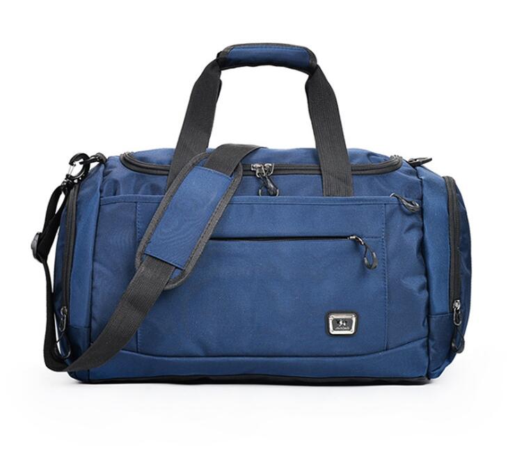 Men Women Travel Bags Leisure Shoulder Handbag Large Capacity Luggage Travel Duffel Bags Male Duffle Tote Unisex Crossbody Bags: Blue