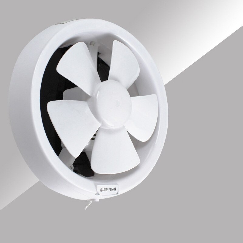 Round bath 8 inch kitchen lampblack glass wall pipe type ventilation fan bathroom exhaust 6 ITAS9918A