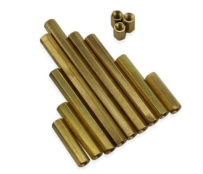 M3 * 16mm, doble paso, tuerca Hexagonal, Pilar, columna de aislamiento de aleación de cobre para la reparación de nueva