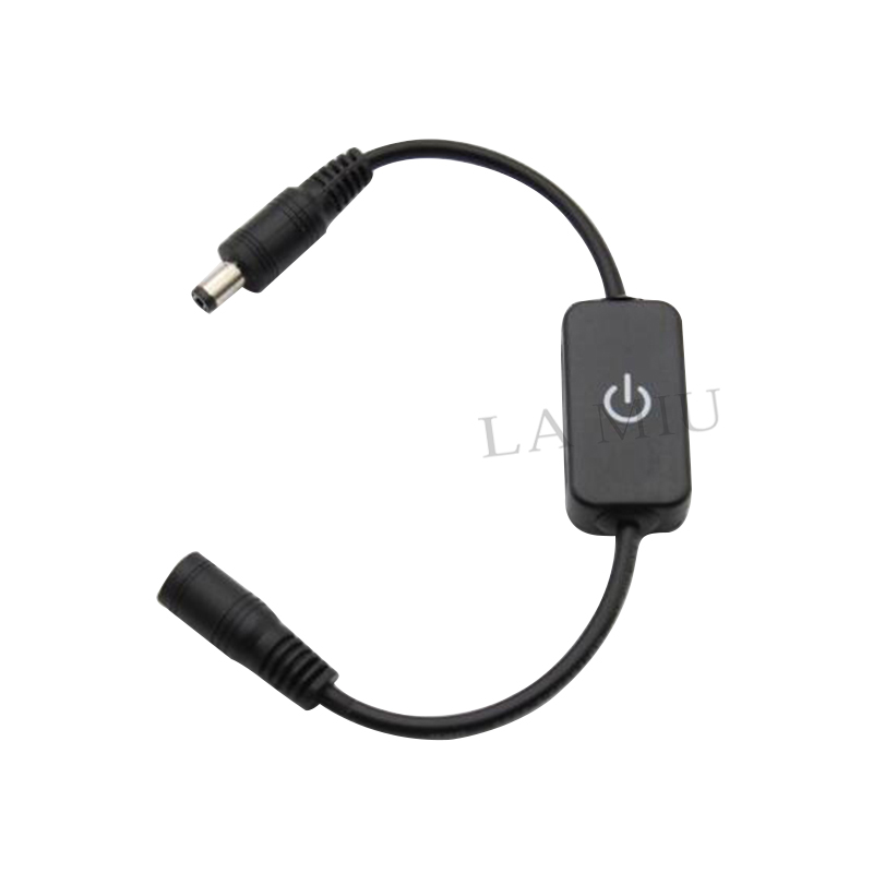 Mini led dimmer bryter kontroller touch  dc 12-24v for 5050 3528 ensfarget led stripe lys justere lysstyrken svart hvit