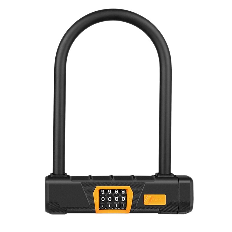 U-Shaped Anti-Theft Lock Battery Car Lock Password Lock Mountain Bike Lock Bicycle Lock Riding Equipment: Default Title