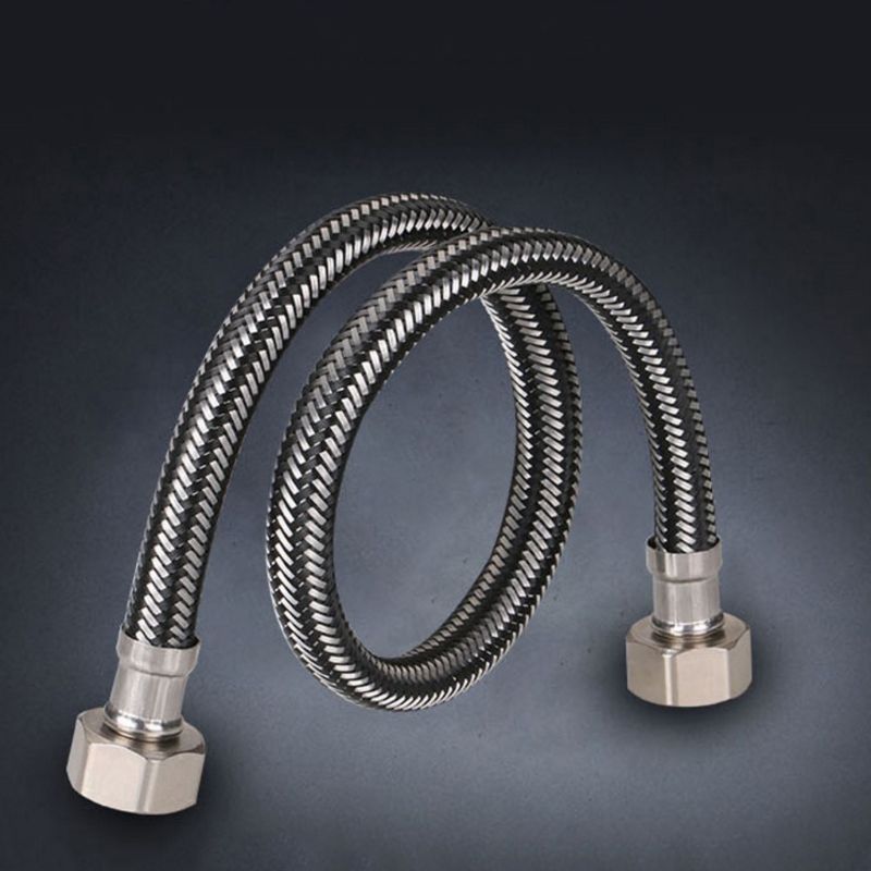 Metal Woven Hose High Pressure Soft Water Pipe 1/4 Compression Thread Connector Hose