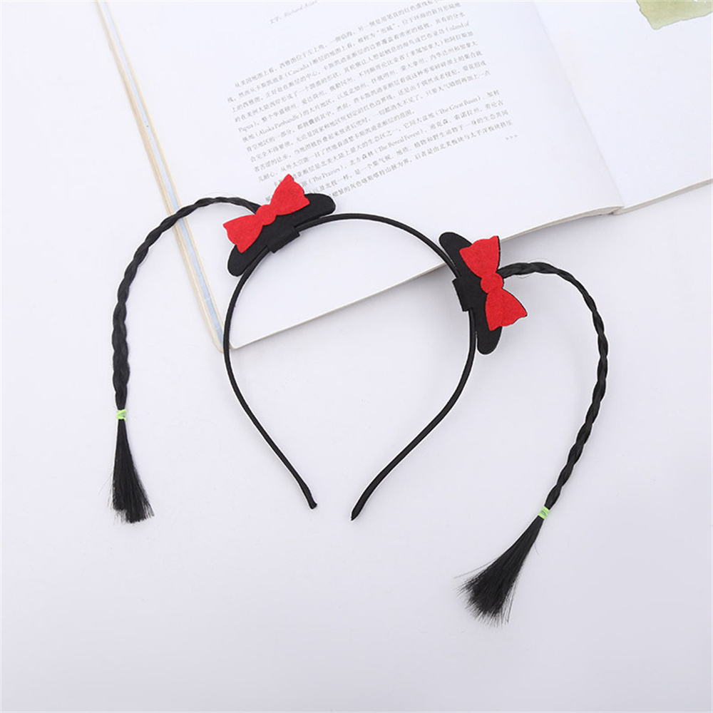 Interesantes trenzas DIY diademas Tiktok divertida diadema para mujeres hombres broma práctica sombrerería de accesorios para el cabello: Gris