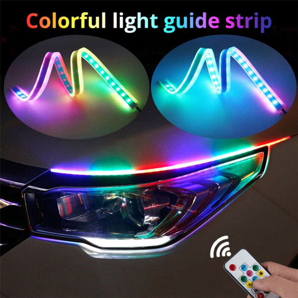 Flexible Turn Signal Light RGB Sequential LED Turn Signal Light Bar 60CM