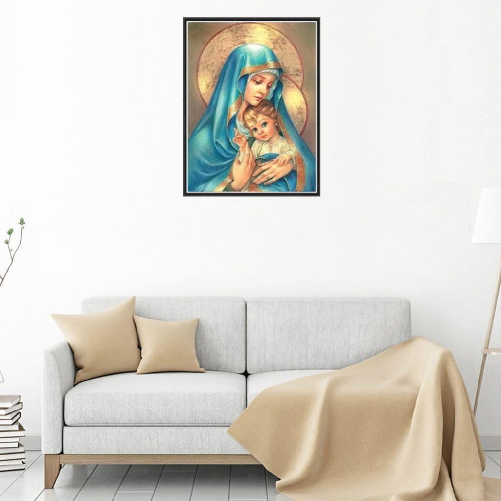 Madonna diamante bordado pintura strass ponto cruz decoração para casa presente perfeito ornamento 20x25cm