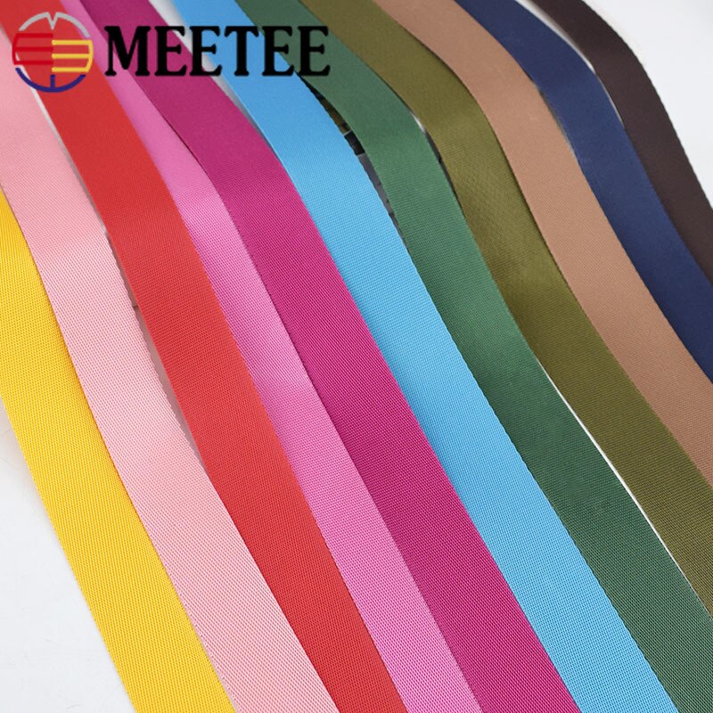 5M 0.7Mm Dikke 25Mm Polyester Nylon Spanbanden Lint Band Outdoor Rugzak Tas Strap Diy Halsband Knapsacktapes bias Binding