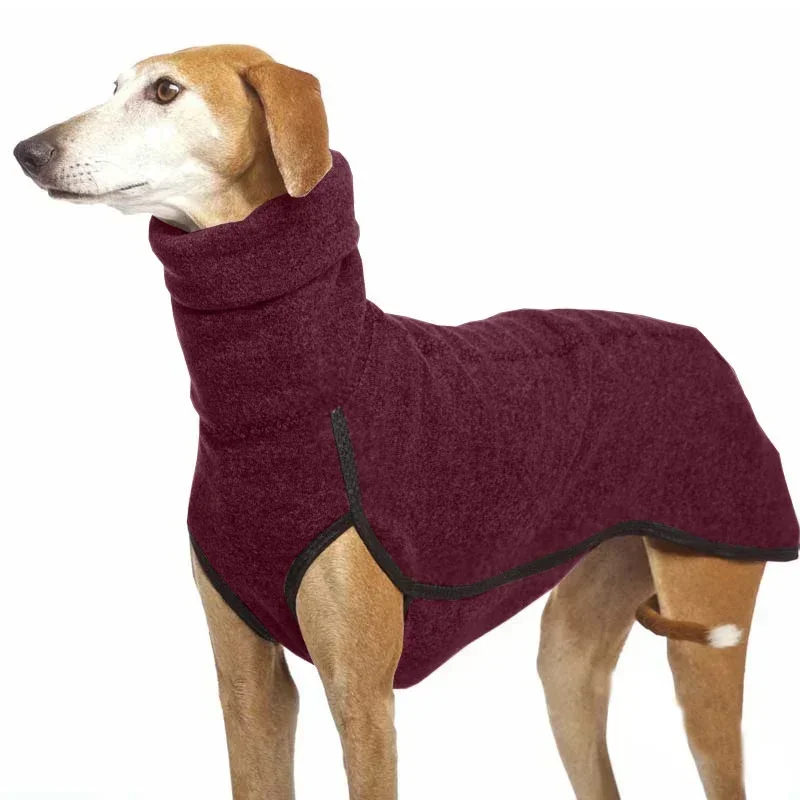 Pet inverno quente gola alta jumper camisola galgo cão engrossado roupas casaco pulôver para cães médios grandes mascotas suprimentos