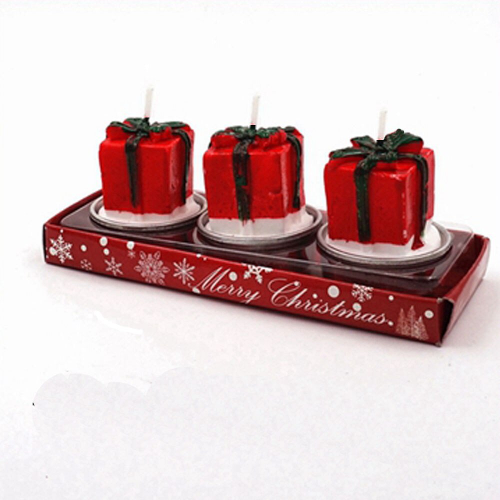 Christmas Candles Santa House Snowman Christmas Tree Paraffin Candles Wedding Party Candles Decor Light: 01