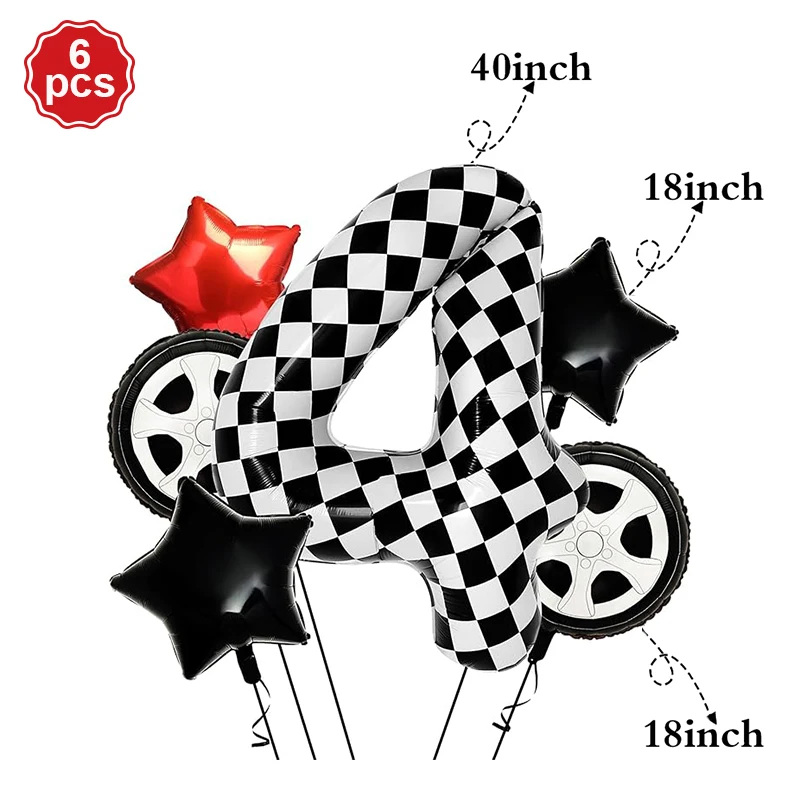 Motocross Party Decoration Foil Motorcycle Balloons Boys Dirt Bike Kids Race Car Motor Birthday Party Favor Baby Shower Supplies: black