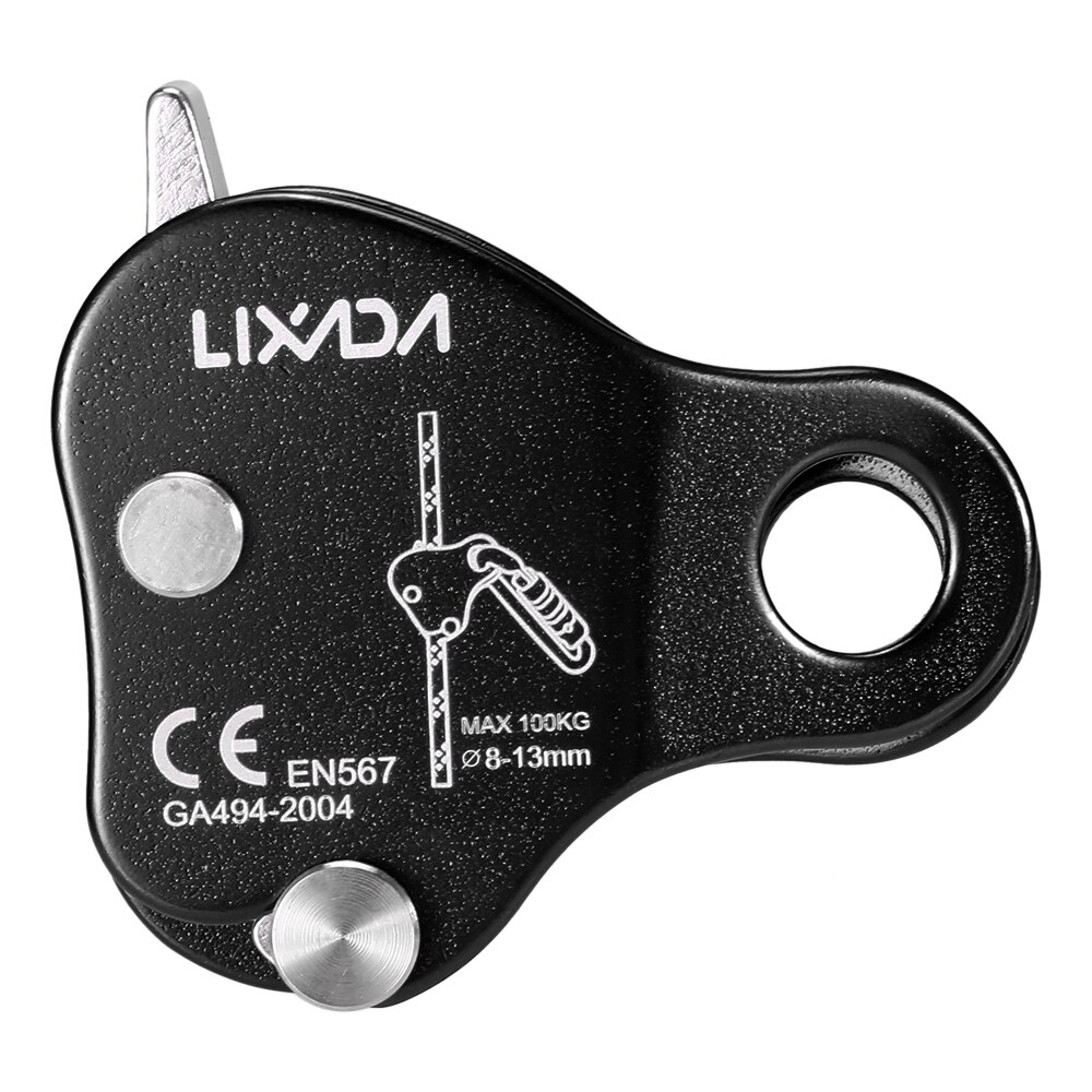 Lixada-ascensor Abdominal de escalada, elevador de pecho al aire libre, acceso de cuerda Vertical para ascenso Alpinismo en roca: Black