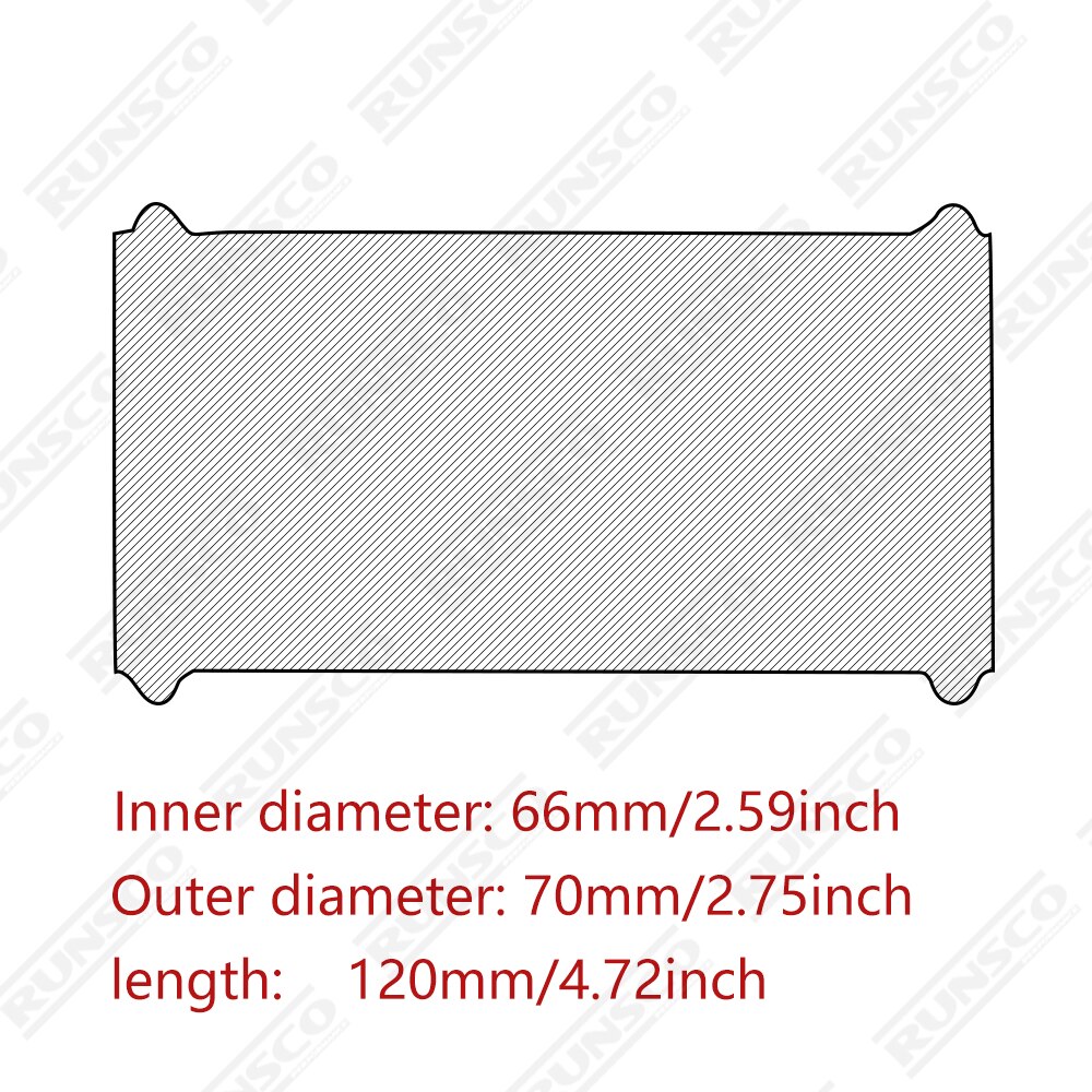 Air Intake Aluminum Tube 51/57/63/70/76mm for Connecting Cold Air Intake Hose DIY Tube for Engine Air Flow Tuning: OD70mm L120mm