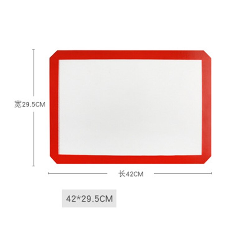 Silicone Baking Mat Pad Sheet Non-Stick Rolling Dough Mat Macaroon Tray Oven Baking For Cake Cookie Pastry Oven Baking Tools: 42x29.5cm QZBD