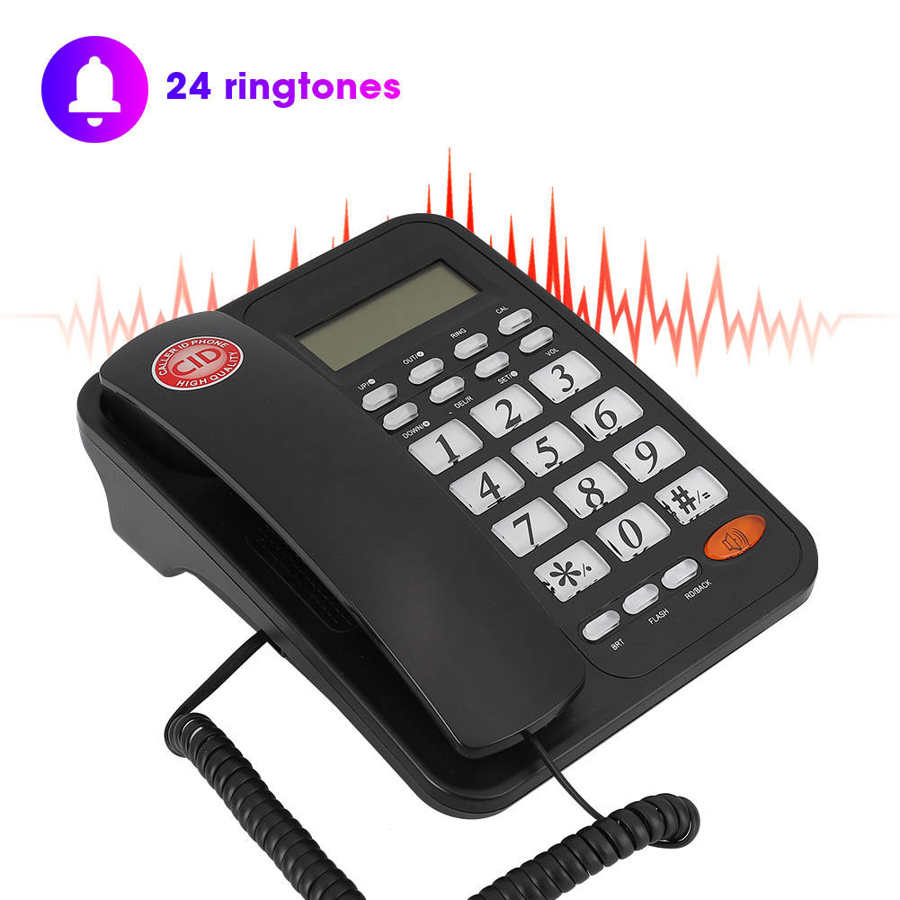 Multifunctional Cordless Phone Desktop Corded Landline Telephone with Speakerphone and Caller ID for Home Office Corded Phone