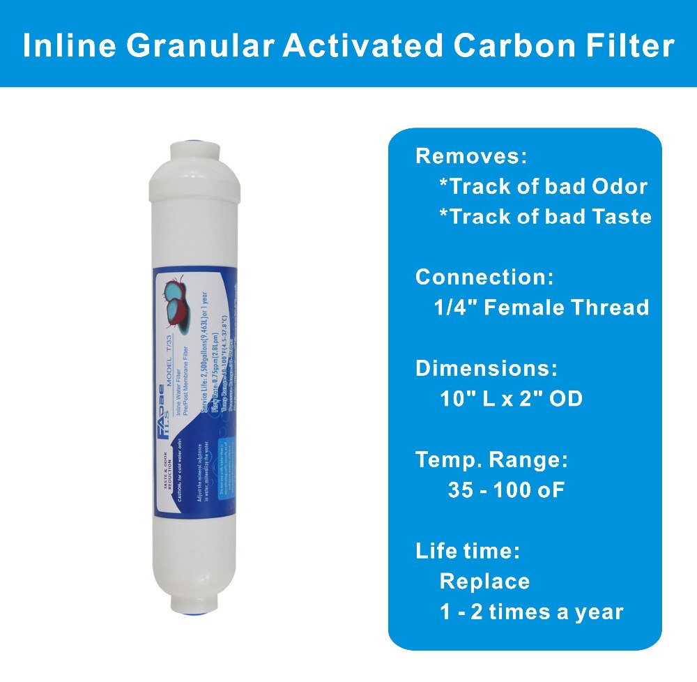 Vier Stage Drinkwater Systeem Vervanging Set Met Sdiment Filter 5 Micron, Koolstof Blok Filter, post Carbon Filter, 6W Uv Lamp