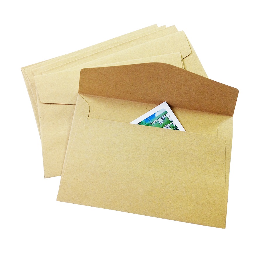 100 PCS/lot simple Kraft papier enveloppe 160*110mm mariage enveloppes fenêtre carte enveloppe