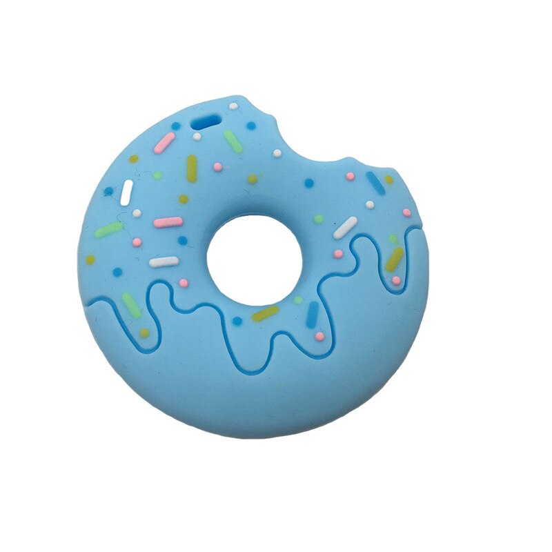 Mode siliconen donut bijten tanden Baby molars tandpasta biscuit hanger kinderen food grade siliconen materiaal