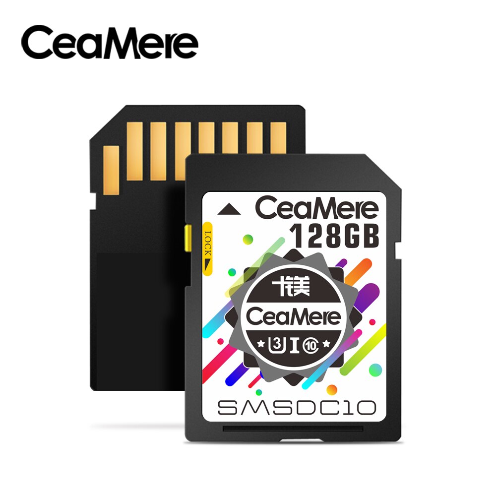 CeaMere SD Card 128GB 64GB 32GB 16GB 8GB 4GB XC HC Flash Memory Card Class 10 UHS-I Micro sd card 128GB For Camera: CM02044-128GB
