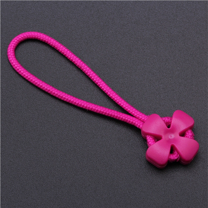 1000 Pieces/Lot Zipper Slider Zipper Slip Rope Pull Puller Detachable Clip Slider Cord For Clothes Bags Garment Accessory: pink